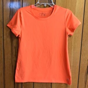 Be Inspired neon orange short sleeve basic tee